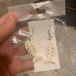 Shark teeth earrings